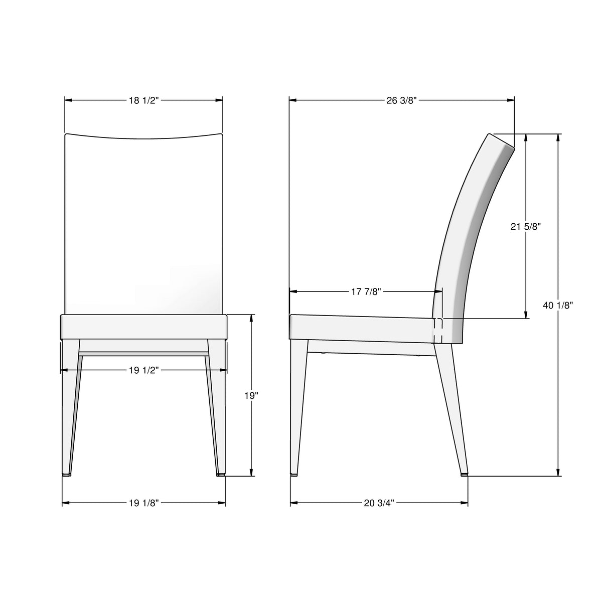 Amisco Leo Upholstered Dining Chair – view 2