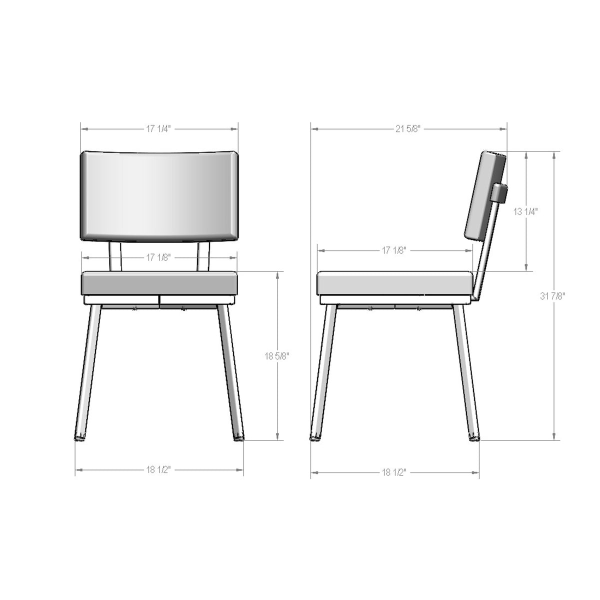Amisco Wesley Solid Wood Dining Chair – view 3