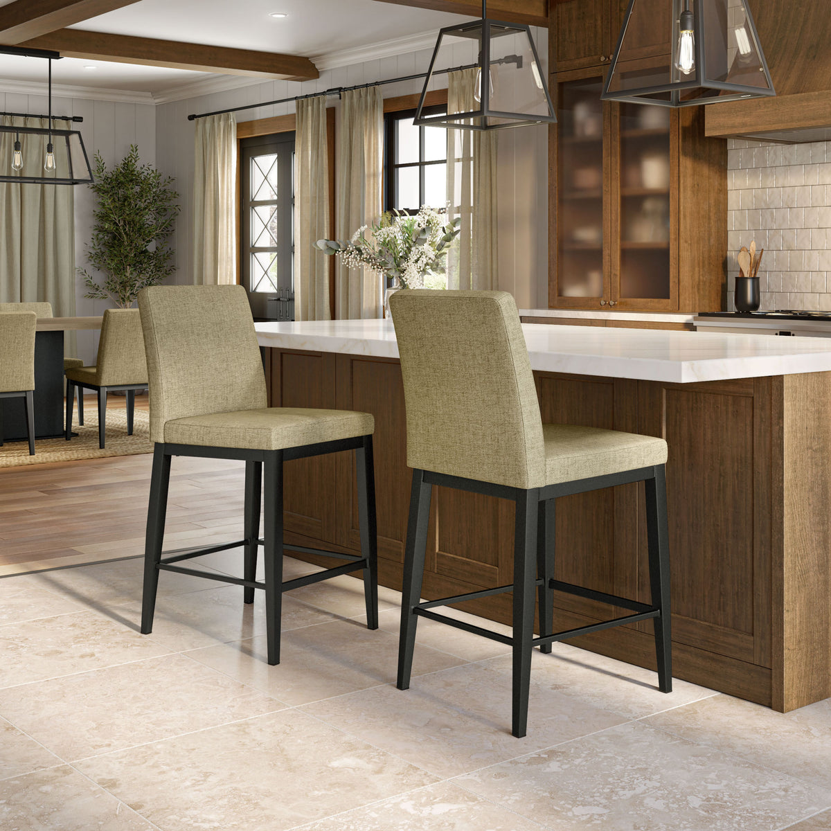 Amisco Lorenzo Upholstered Stool – view 2