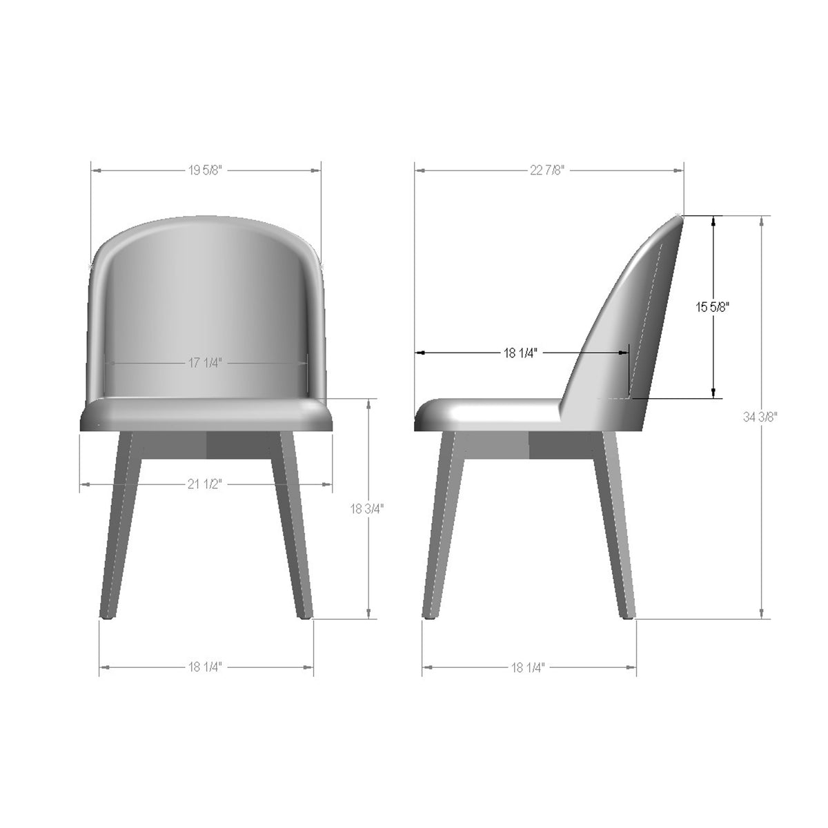 Amisco Zaina Solid Wood Dining Chair – view 2