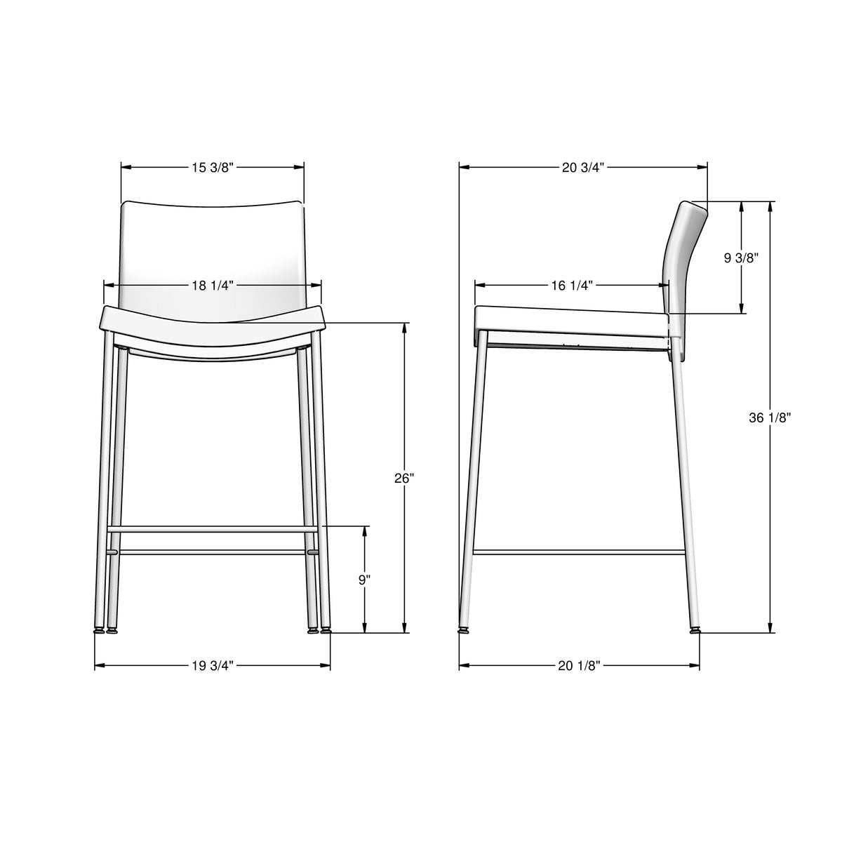 Amisco Osten Upholstered Stool