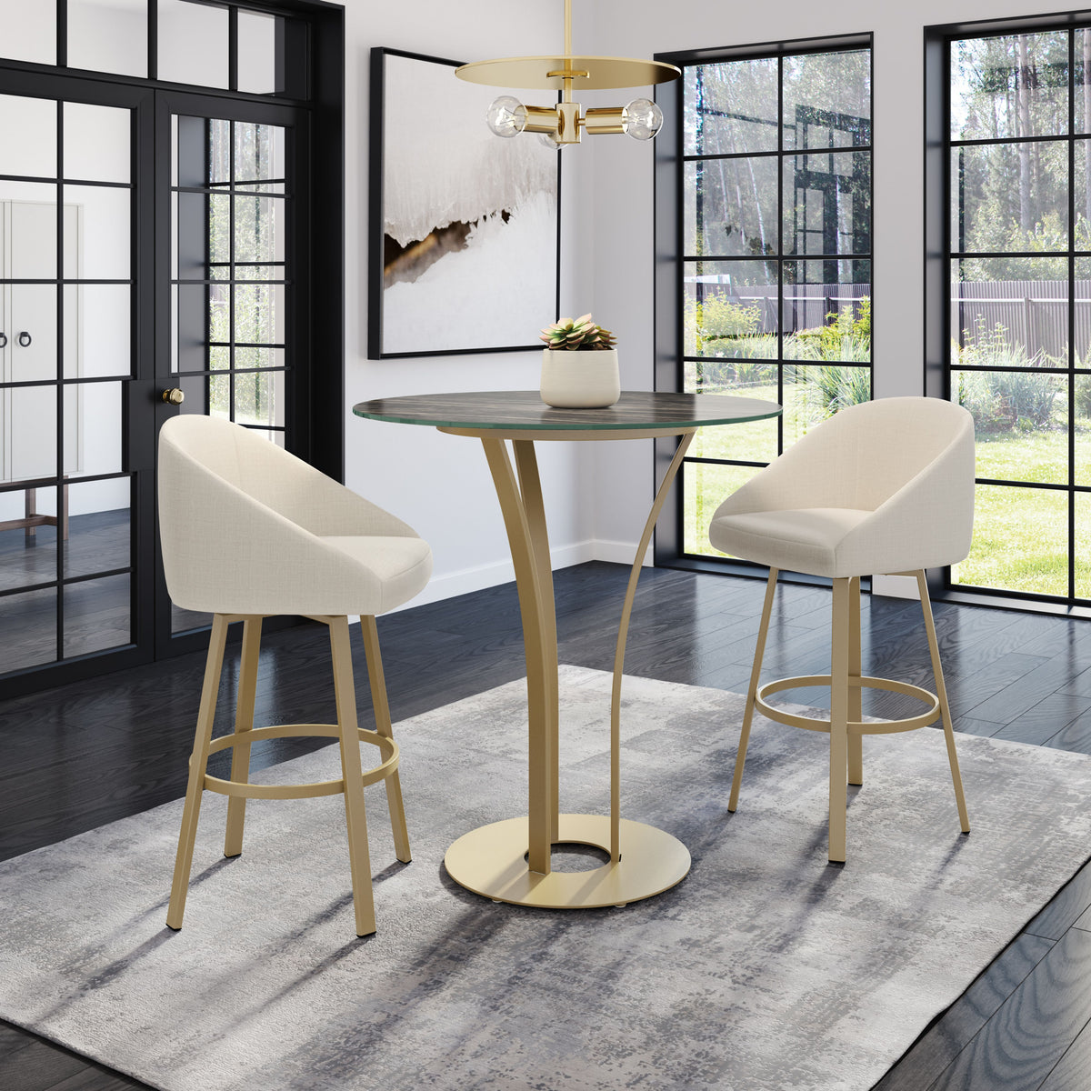 Amisco Wembley Upholstered Stool – view 2