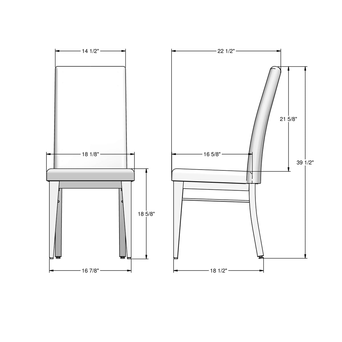 Amisco Merlot Upholstered Dining Chair – view 4