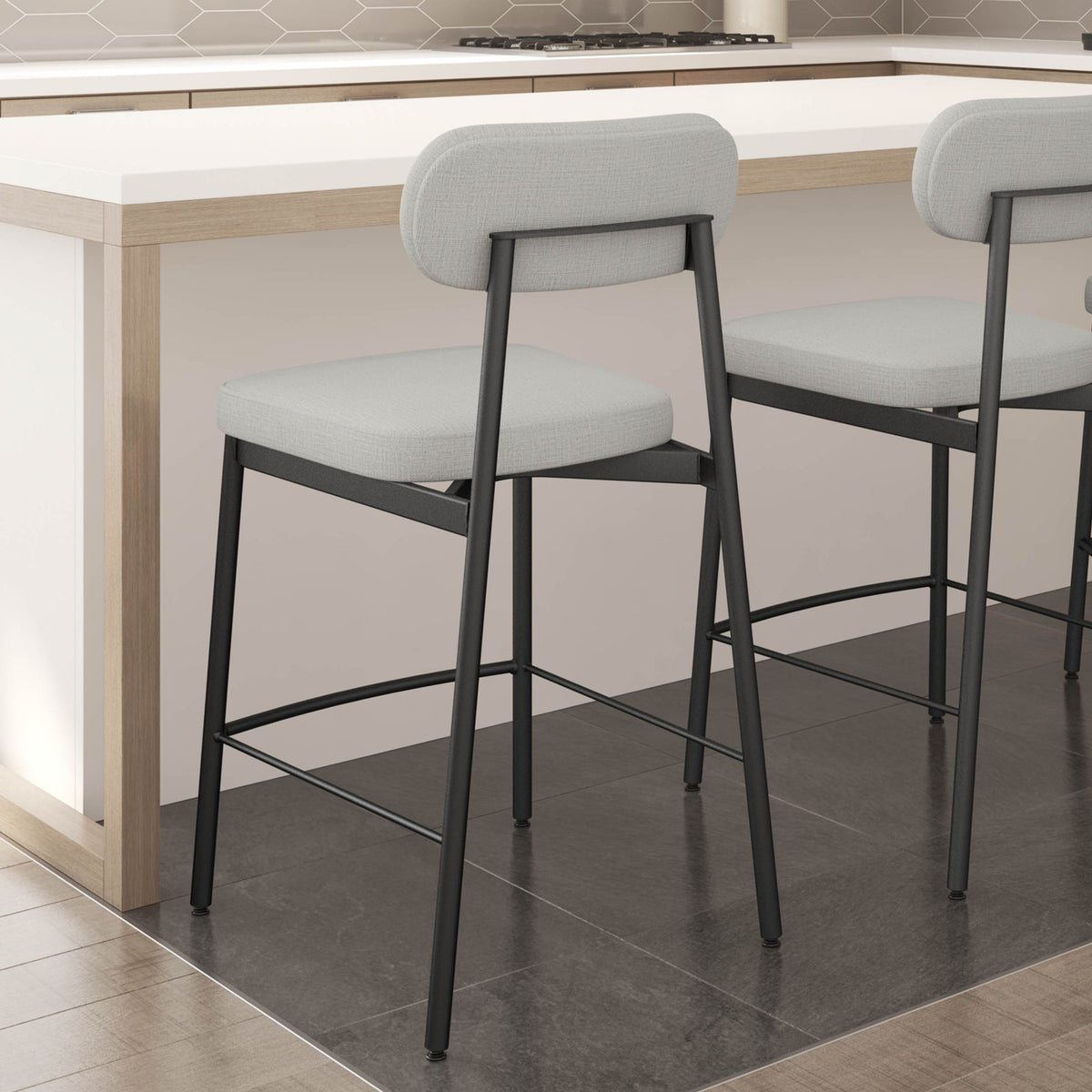 Amisco Orly Upholstered Stool – view 3