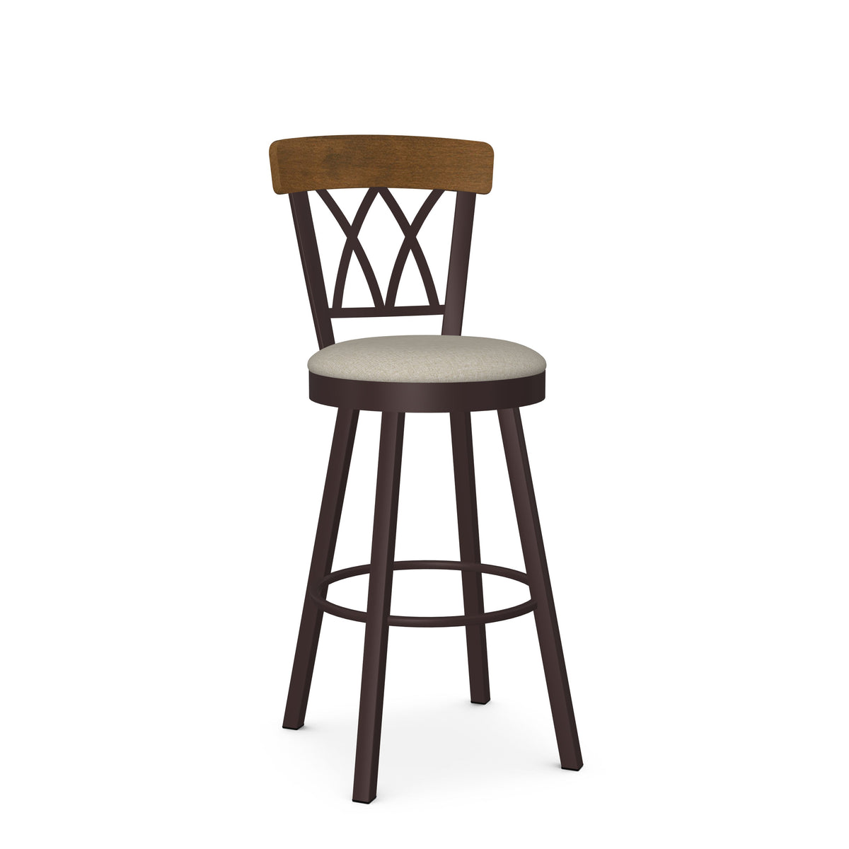 Amisco Brittany Solid Wood Stool