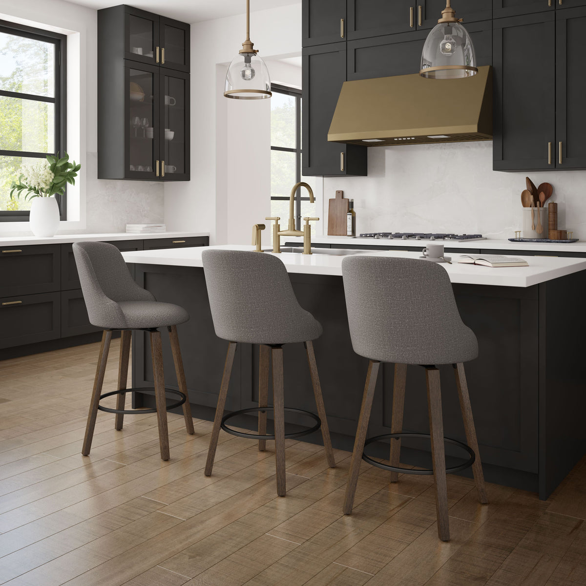 Amisco Diaz Solid Wood Stool