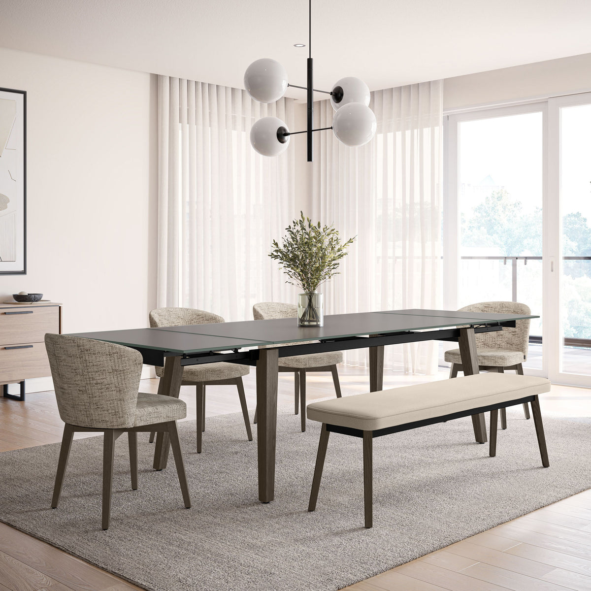 Amisco Nora Dining Bench – view 3