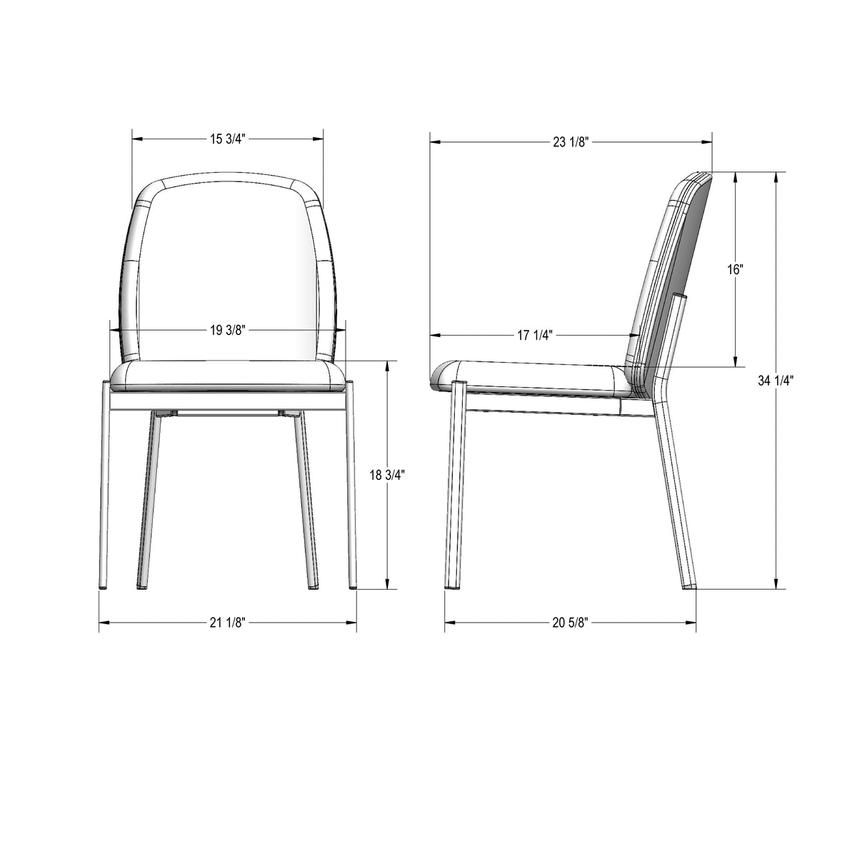 Amisco Kally Upholstered Dining Chair – view 4