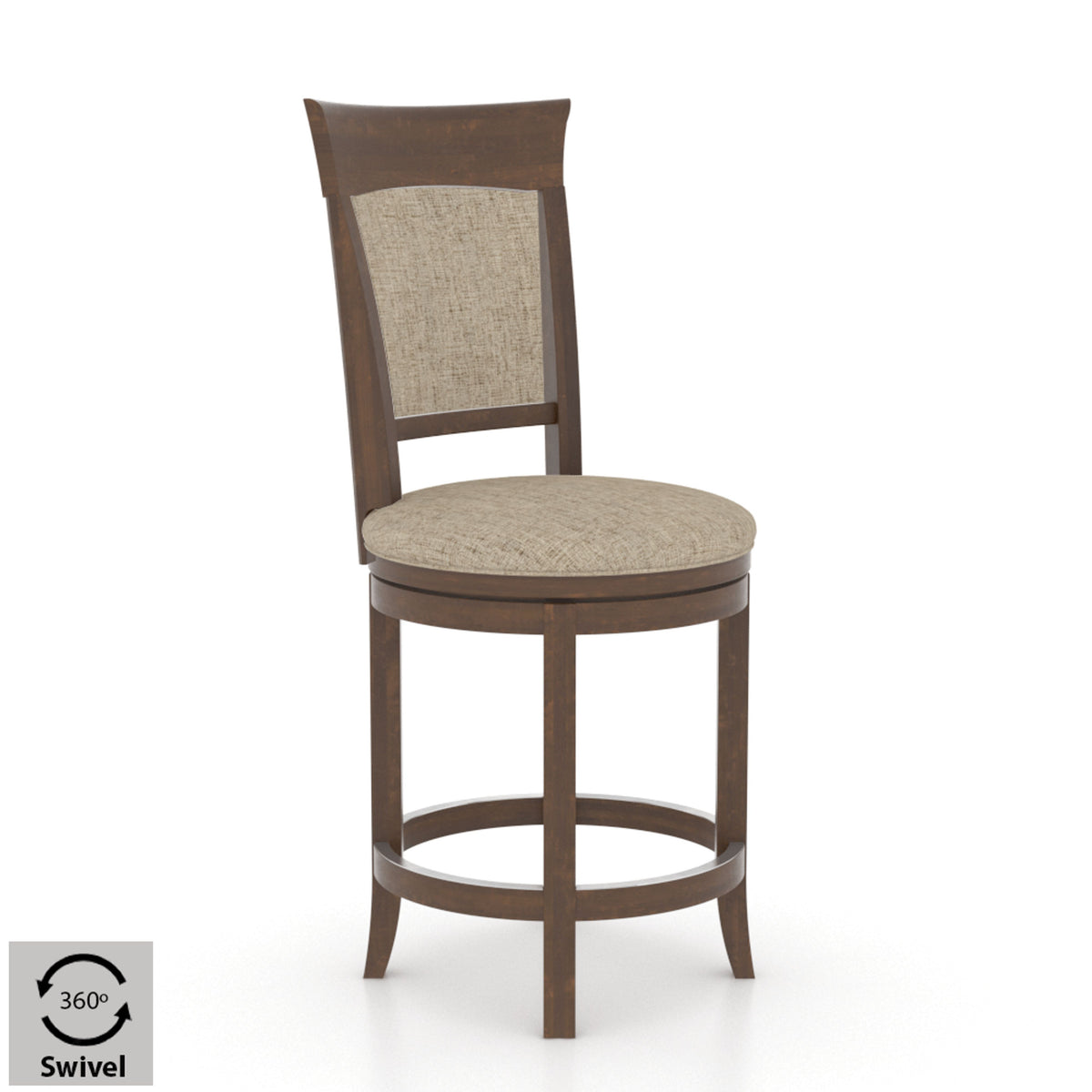 Canadel SNS 8274 Upholstered Swivel Bar Stool