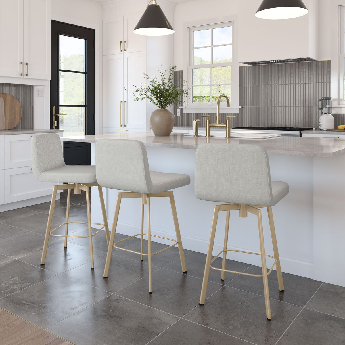 Amisco Tully Upholstered Stool – view 2