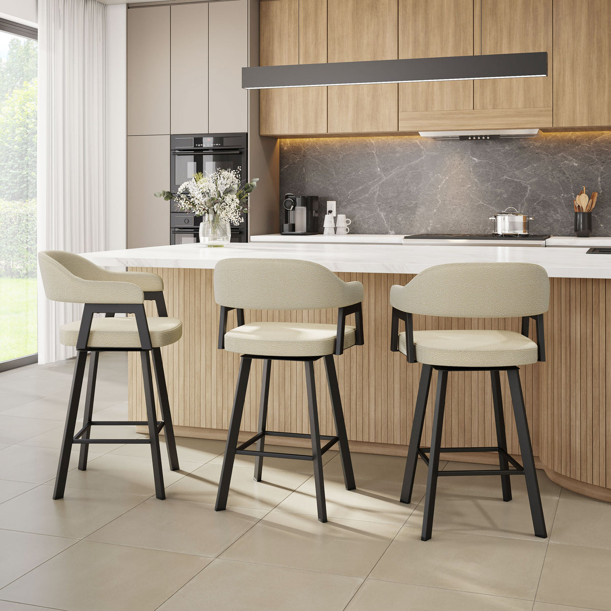 Amisco Carmen Upholstered Stool