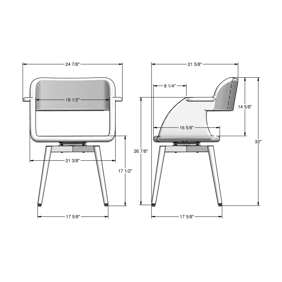 Amisco Sorrento Upholstered Dining Chair – view 3