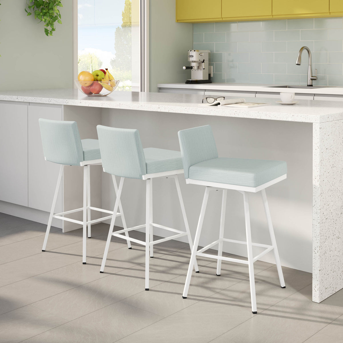 Amisco Linea Upholstered Stool