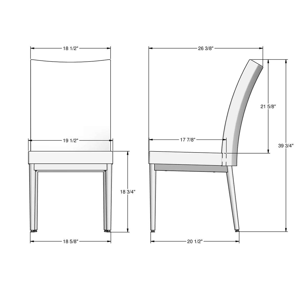 Amisco Mitchell Upholstered Dining Chair – view 2