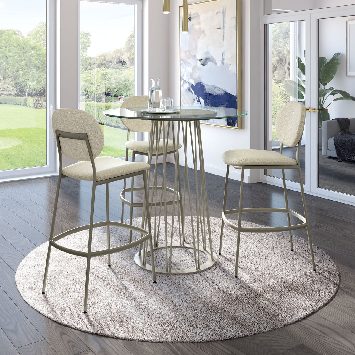 Amisco Cassandra Upholstered Stool – view 2
