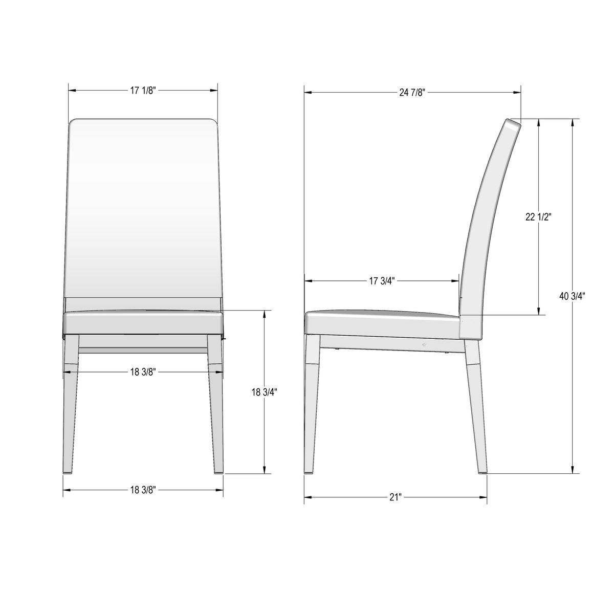 Amisco Lorenzo Upholstered Dining Chair – view 3