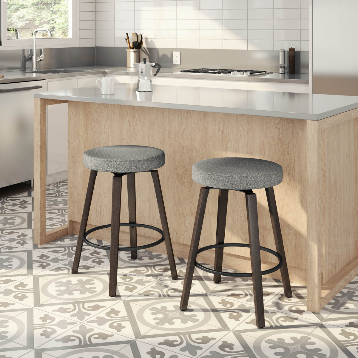 Amisco Walden Solid Wood Stool – view 2
