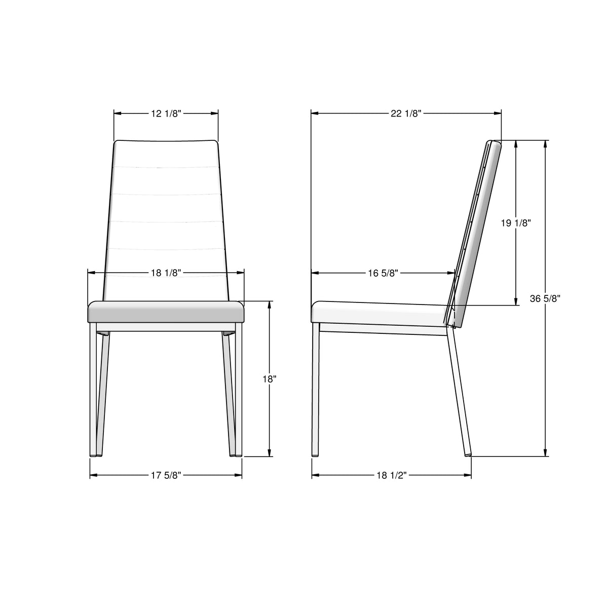 Amisco Luna Upholstered Dining Chair – view 3