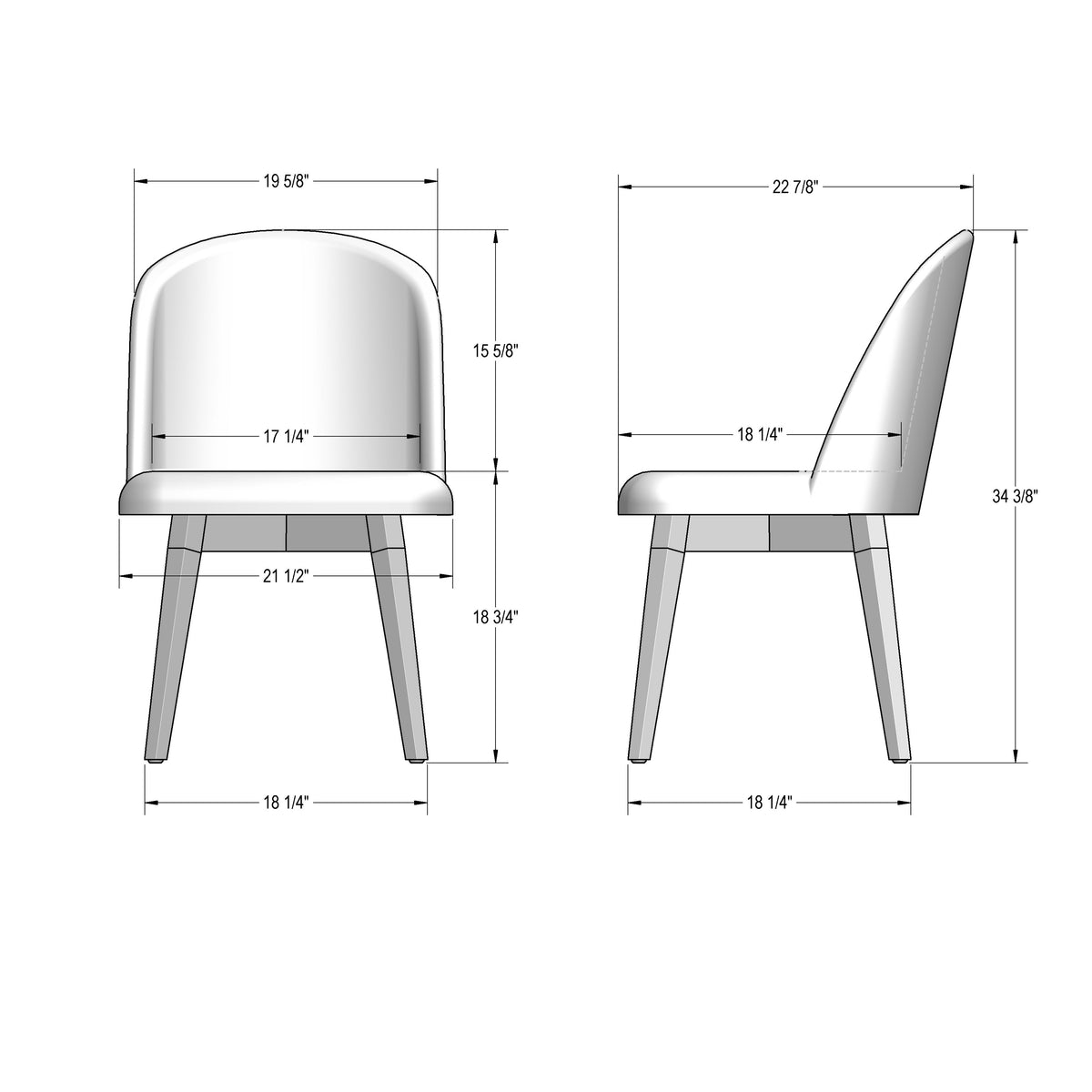 Amisco Zaina Solid Wood Dining Chair – view 2