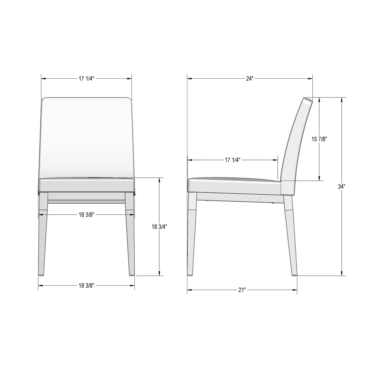 Amisco Lorenzo Upholstered Dining Chair – view 3