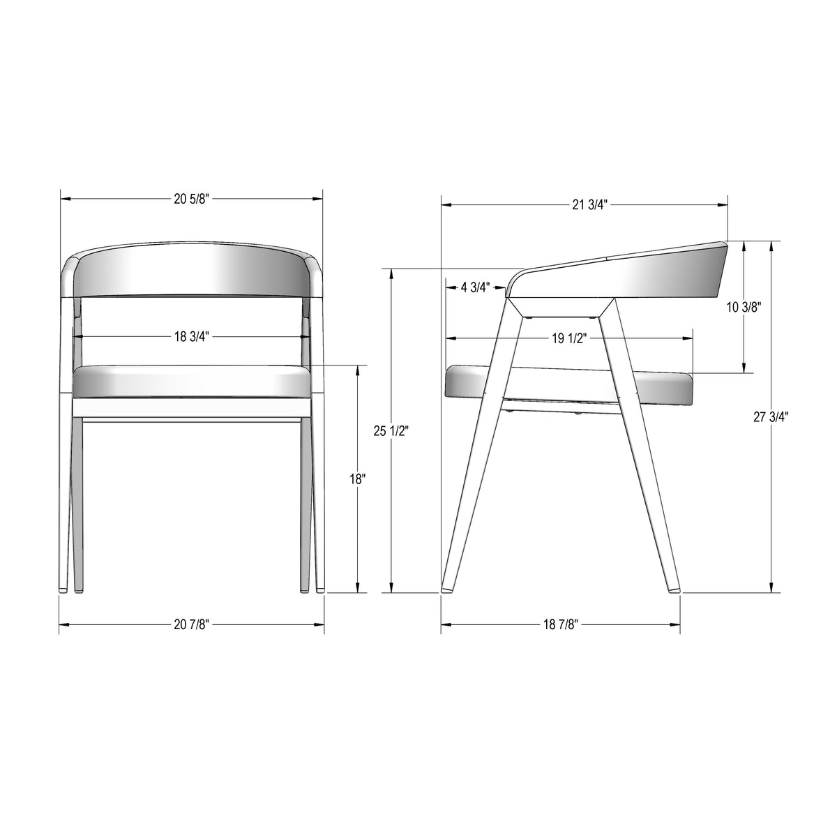 Amisco Carmela Upholstered Dining Armchair – view 3