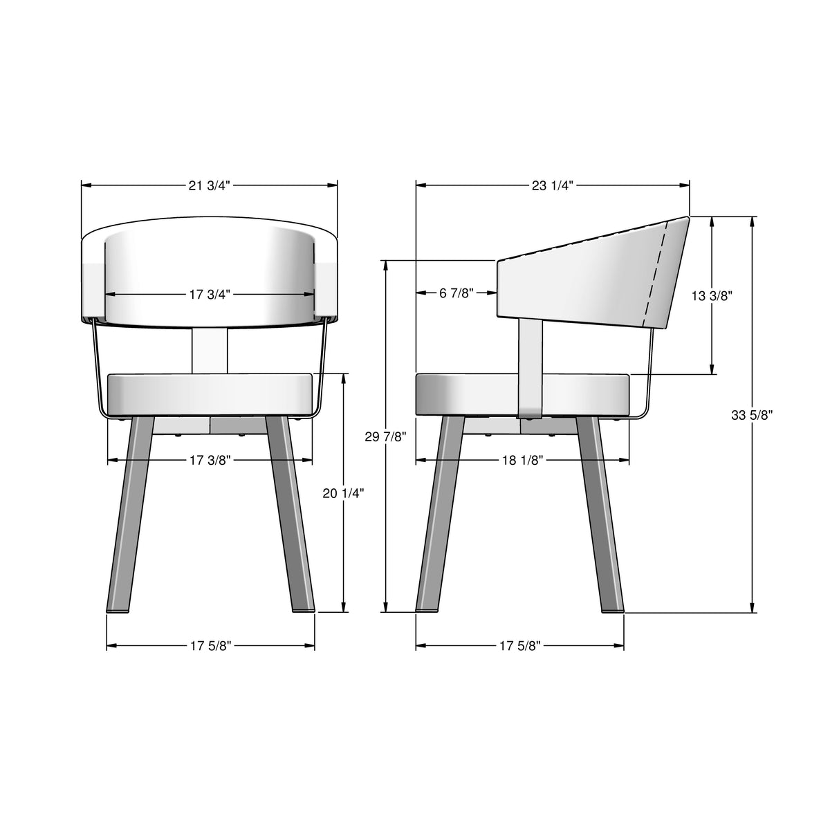 Amisco Grissom Upholstered Dining Chair – view 3