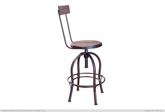 International Furniture Direct - 964 Antique Multicolor Stool