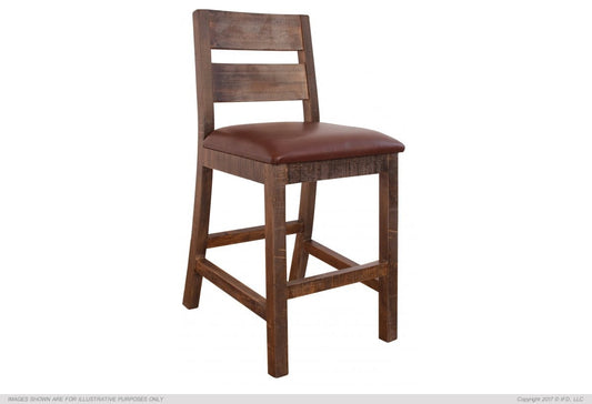 International Furniture Direct - 967 Antique Multicolor Stool